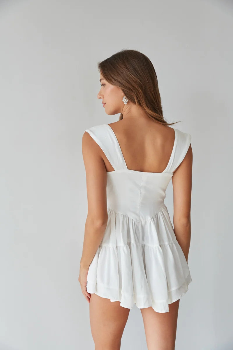 White Button Down Mini Dress