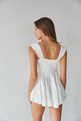 White Button Down Mini Dress