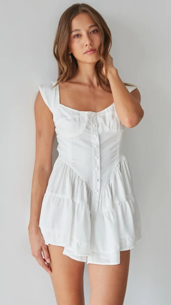 White Button Down Mini Dress