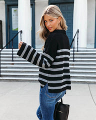 Striped Pullover Knit Sweater